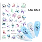 3D-Наклейки для ногтей, клейкая линия, Бабочка, стрекоза, украшение для ногтей, трендовый узор, дизайнерский стикер, аксессуары для ногтей из фольги