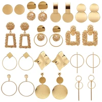 fashion vintage hoop earrings set for women big geometric statement gold metal drop earrings 2021 trendy jewelry gifts wholesale