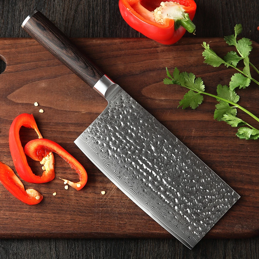 

XINZUO 7 inch Slicing Knife Japanese 67 Layer VG10 Damascus Stainless Steel Kitchen Knife New Butcher's Knives Pakka Wood Handle