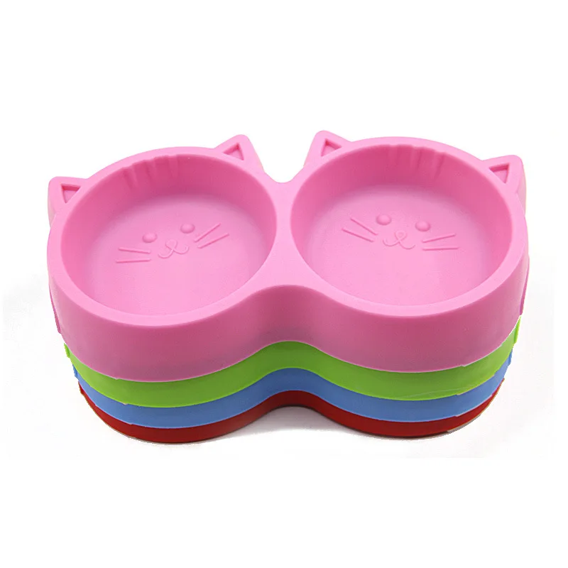 Товары для домашних животных пластиковая миска с лицом кошки экологически