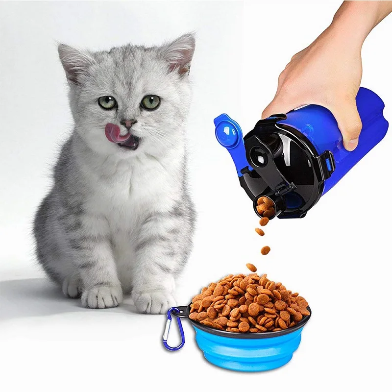 2 в 1 складная силиконовая бутылка для воды и еды | Дом сад