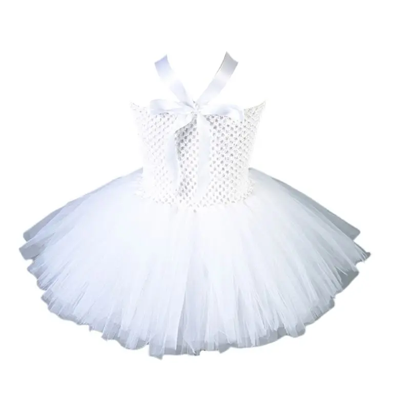 

Toddler Girls Angel Costume Set White Tutu Dress Feather Headband Wand