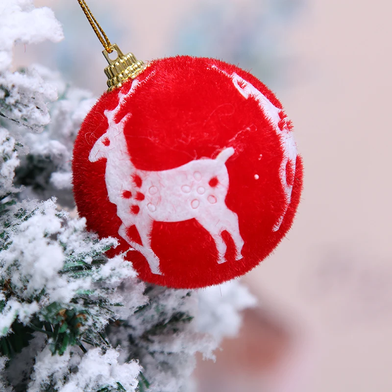 Рождественская елка украшения красный снежок фетровая ткань Рождественский шар