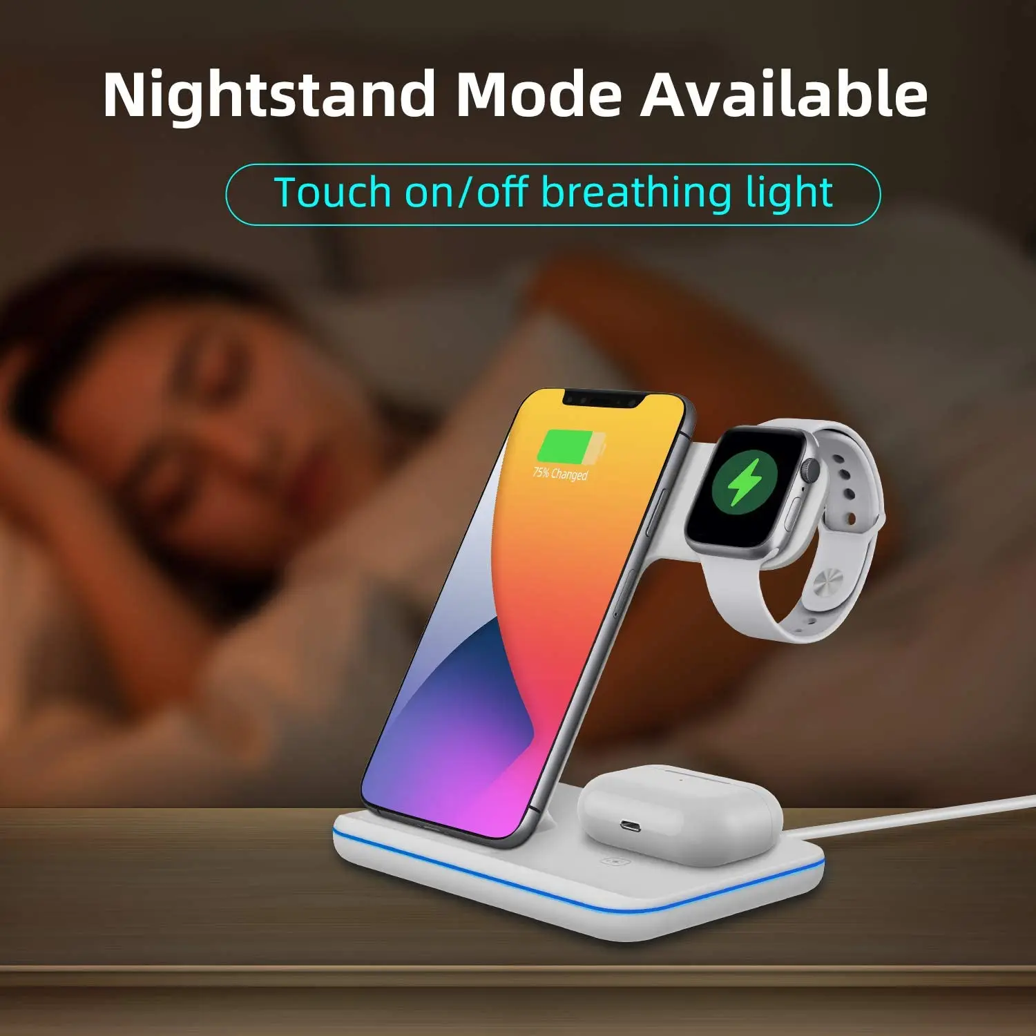 

3 1 Qi iPhone 12, 11, XS, XR, Apple Watch, Airpods Pro, 15 , Samsung S21, S20