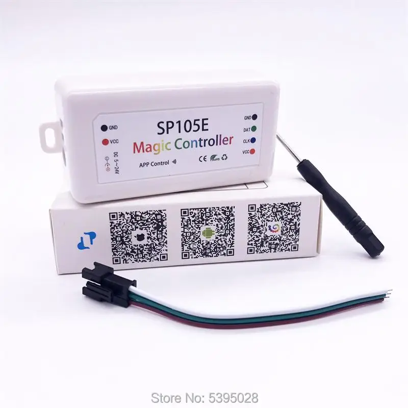 Bluetooth Контроллер APP RGB SP105E широко используется в WS2812BWS2811SK6812 DMX512 Светодиодная лента