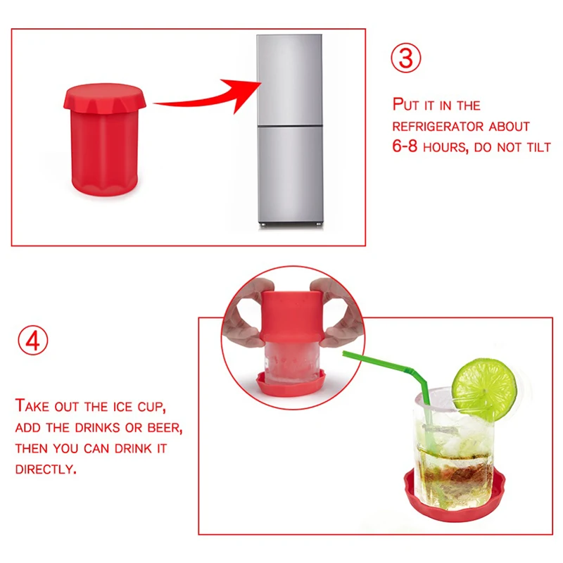 Лидер продаж 1 шт. большая силиконовая чашка для красного льда большой кубик