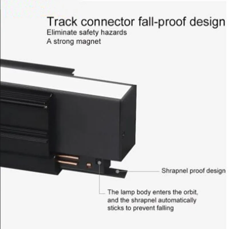 Магнитный Трековый светильник s алюминиевый встраиваемый потолочный подвесной