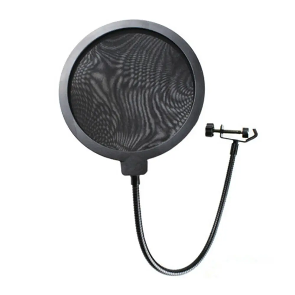 Двухслойный микрофонный поп фильтр большого размера Защитная Ветрозащитная