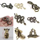 Зодиак из латуни, 1 шт., металлический брелок в форме змеи, крысы, мыши, симпатичный брелок, брелок со знаком зодиака, подвесное ремесло, античная бронза