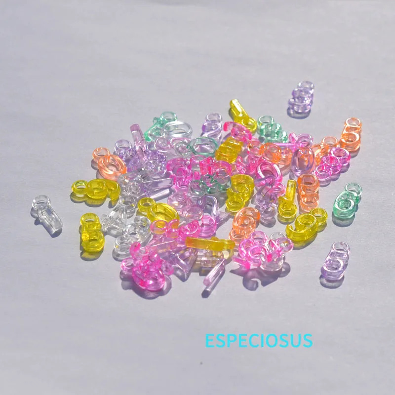 Children Jewelry Accessory 16MM Light Multi Color Acrylic Charms Numeral Beads Bracelet Digit Pendants Handcraft Departments | Украшения и
