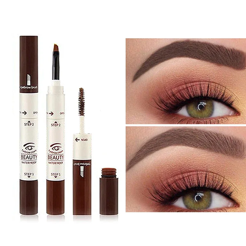 Горячая продажа двойной головкой Водонепроницаемый Eyebrown долговечный оттенок
