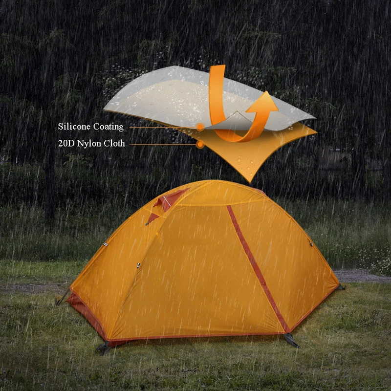 Палатка Hewolf туристическая Ультралегкая двухслойная нейлоновая силиконовая