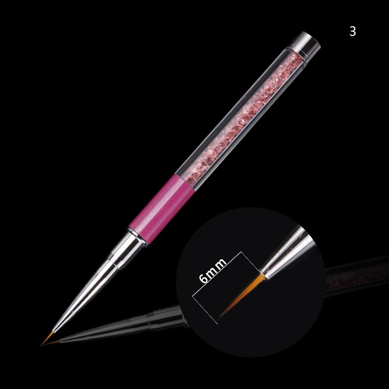 CYSHMILY 5Colors Nail Pen Colorful Rhinestone Acrylic Handle Carving Brush For Gel Powder Remover Art Manicure Tools | Красота и