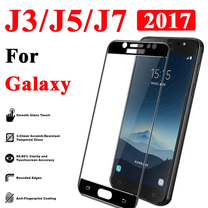 Защитное стекло для Samsung Galaxy J5 Pro J7 J3 2017 Armor закаленное J 7 5 3 Galax Защитная пленка