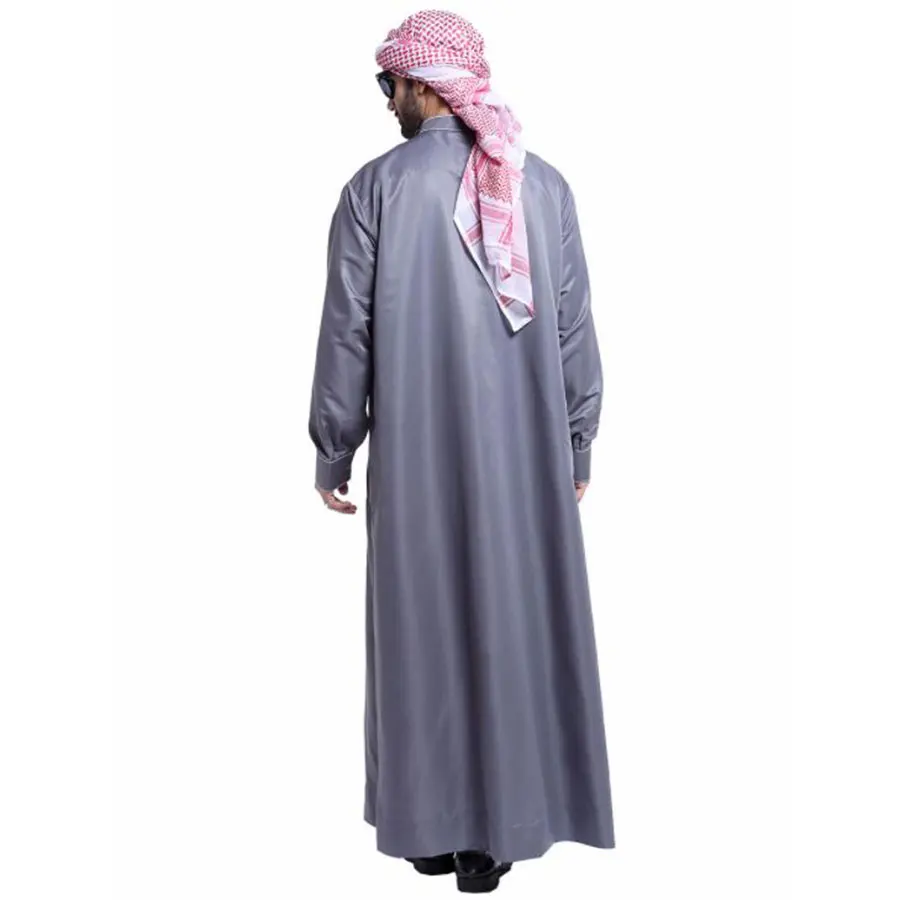 Arabic Islamic Muslim Men's Jubba Thobe Embroidered Dress Saudi Arabia Robe Abaya Dubai Plus Size Blouse Kaftan Sweater Tops