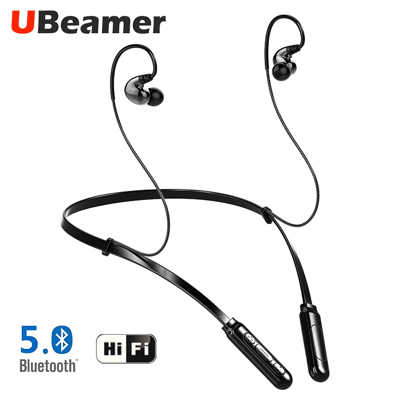 Ubeamer Z5 в ухо беспроводные наушники Bluetooth 5,0 спортивные HIFI наушники водонепроницаемые двойные динамические катушки Магнитный процесс для музыки