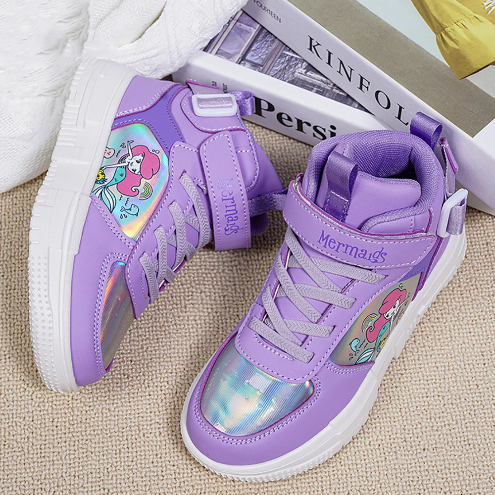 Кроссовки Детские с принтом Русалка Нескользящие на осень/зиму - купить по