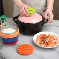 heat insulation pad double sided suction cup mat kitchen tool anti scald dish pot mat household fixed non slip coasters placemat
