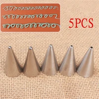 5pcsset icing piping nozzles round fine hole cake decorating nozzle cream tips decorating pastry tools baking accessories