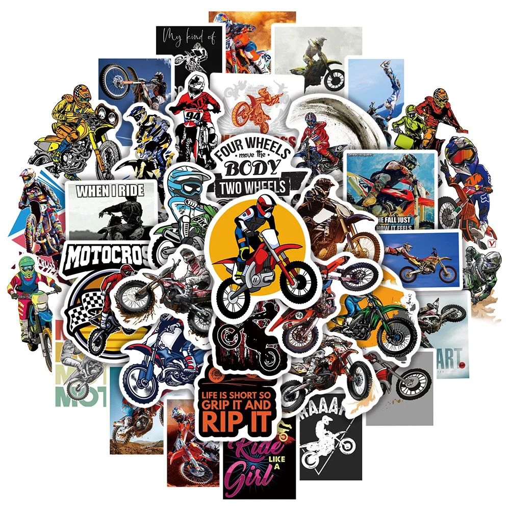 

10/30/50pcs Mountain Motorcycle Stickers Decals Racing Car Motorcycle Bike Helmet Phone Laptop Cool Waterproof Sticker Kid Toys