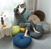 anese style futon thicken meditation cushion round cotton linen seat cushion tatami mat pillow home balcony bay window cushions