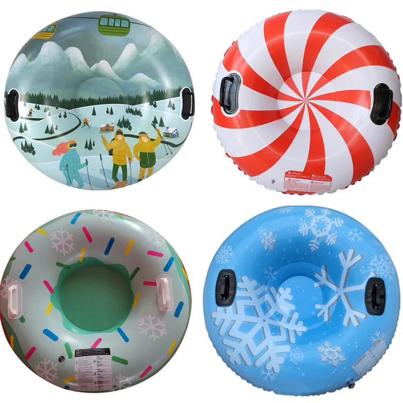 

Лыжные круги 90/105/120 см, зимние надувные лыжи, круги с ручкой, прочные Детские и взрослые лыжные трубы, утолщенные плавающие сани