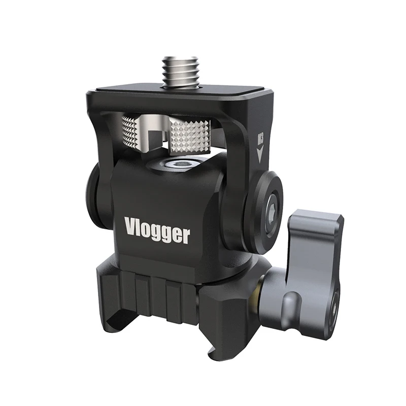 

Quick Release Nato Clamp Monitor Holder Swivel and Tilt Adjustable Monitor Mount with NATO Clamp Mount Claw Buckle Chute Slider