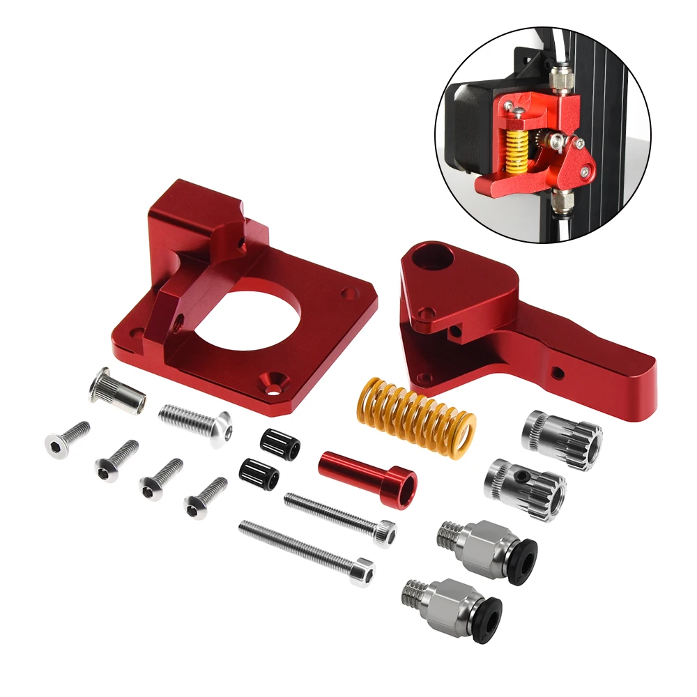 

CR10 PRO Upgraded Dual Gear MK8 Extruder Double Pulleys Direct Aluminum Extruder for Ender 3/5 CR10S PRO 3D Printer Parts