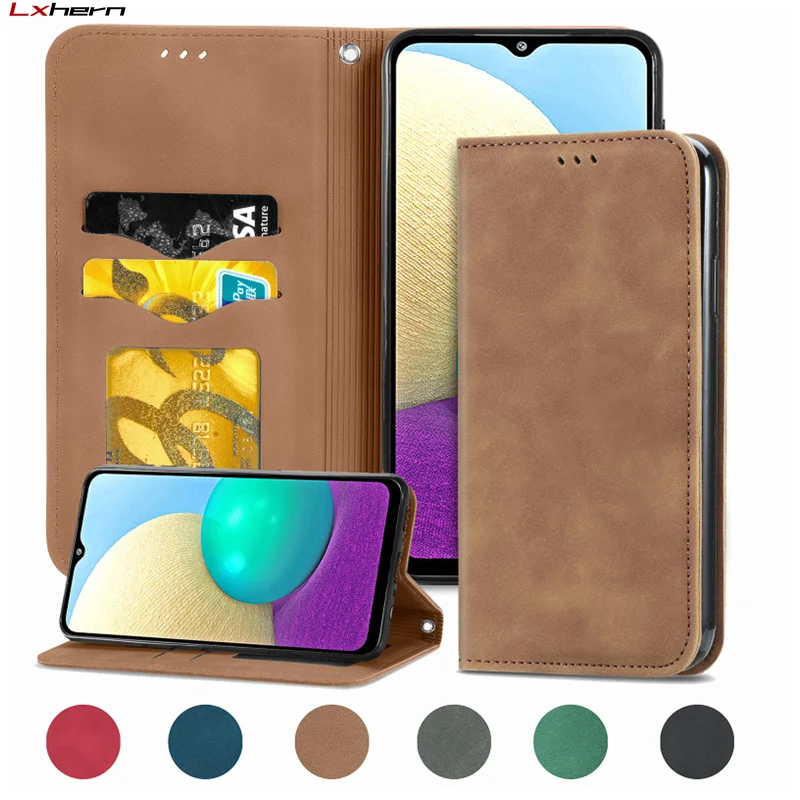 

Retro Leather Case For Samsung Galaxy A52 A72 A12 A32 F62 A22 5G M21S F41 M31 M01 A01 M02 A02S A02 Flip Wallet Stand Case Cover