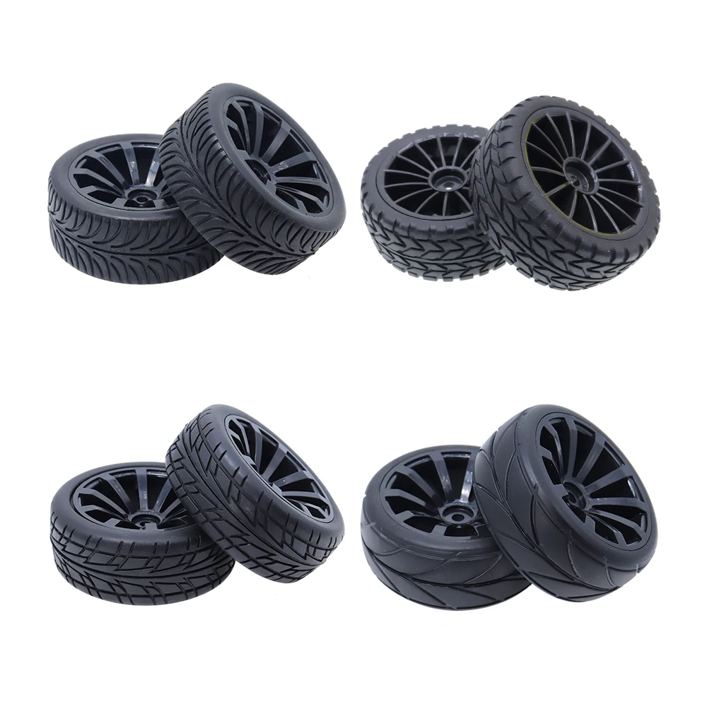 2PCS 1/10 RC On Road Tries 64mm for 1:10 Model Racing Car HSP HPI Tamiya Sakura D4 D3 RC4WD Touring Wheels 1.9inch Accessories | Игрушки и