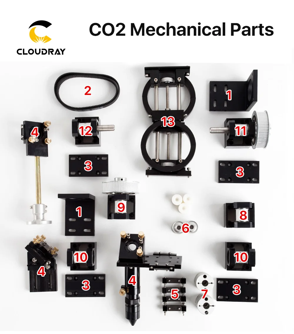 Cloudray CO2 Лазерные Механические Детали металлические компоненты для DIY CO2 лазерная гравировка машина для резки Модель B