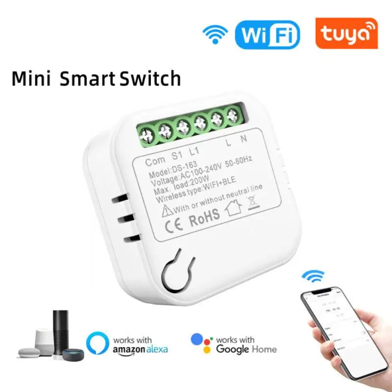 

1/3/5 Pcs MINI Wifi Bluetooth-compatible Smart Switch Module Wireless Switches Relay Compatible With Alexa Google Home DIY