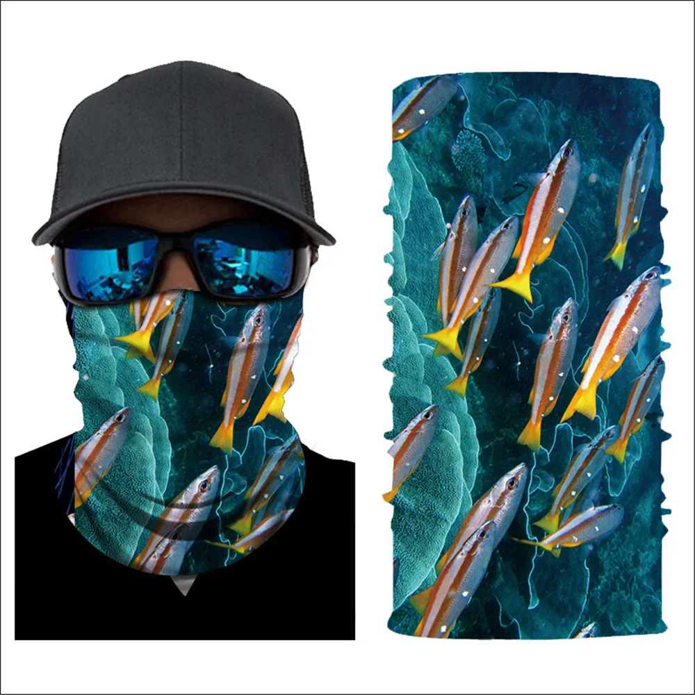 3D море шарф с животными для верховой езды занятий спортом бандана со