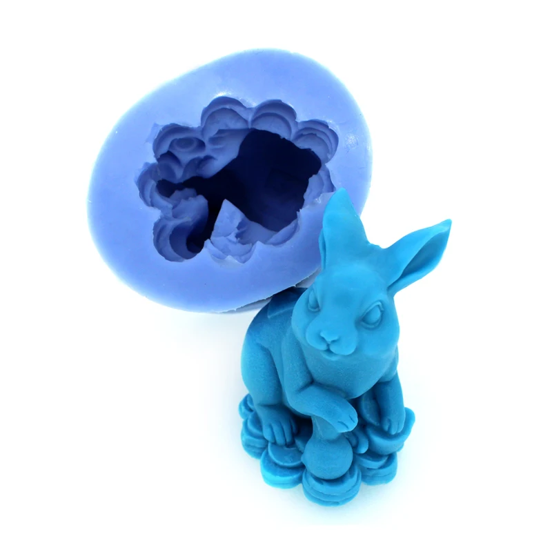 Силиконовая форма для мыла с кроликом, сделай сам, 3D, резная форма для соли