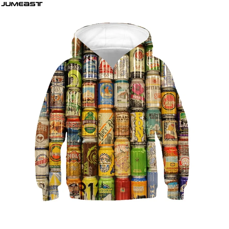 

Jumeast Men Women Children Sweatshirt Lovely Beer Beverage Can Spring Autumn Long Sleeve Kids Cap Hoody Sport Pullover Hoodies