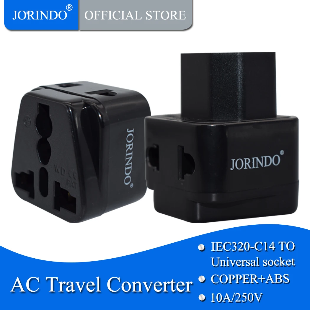 Адаптер питания jorinдо 2 в 1 IEC 320 C14 штекер на C13 гнездо PDU/UPS универсальный AU/US/UK/EU