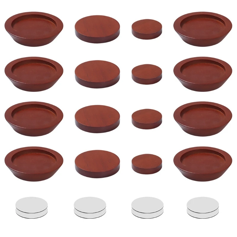 

Solid Natural Wood Furniture Risers for Bed Table Cushion Sofa Chair with Non-Slip Recessed Hole Home Decoration