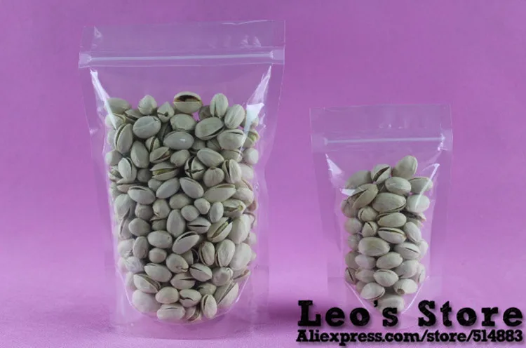 

200pcs/lot 9x14cm+3cm( Bottom) (3.5'' * 5.5'') Thickness 160mic Clear Laminated Food Pouches,Drinkable Bags,Stand Up Fruit Bags