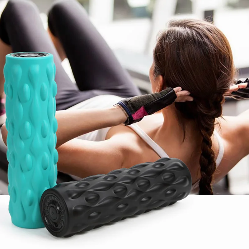 

Foam Shaft Home Gym Vibration Massage 4 Speeds Column Muscle Relax Deep Tissue USB Rechargeable Electric Yoga Roller Pain Relief