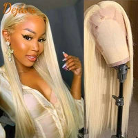 dejavu 613 honey blonde lace front wig straight human hair wig 13x4 lace frontal wigs 180 density pre plucked remy hair wig