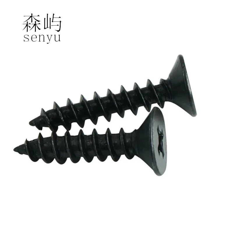 Luchang 1000 шт. KA черный саморезы винт с потайной головкой плоской электронные