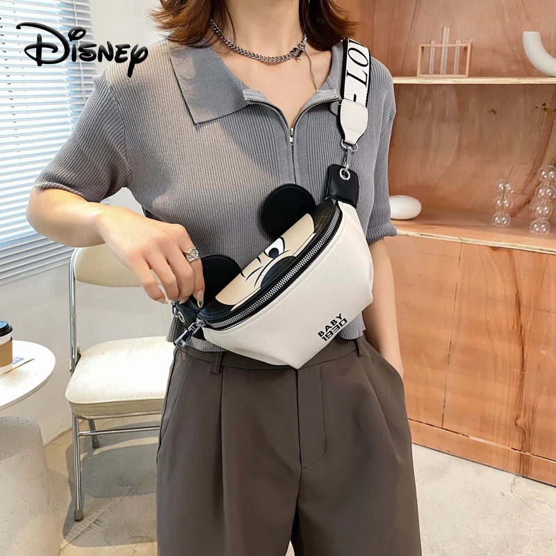 

Повседневные Высококачественные Поясные Сумки из искусственной кожи Disney для женщин, сумка-мессенджер на молнии через плечо для мам, женски...
