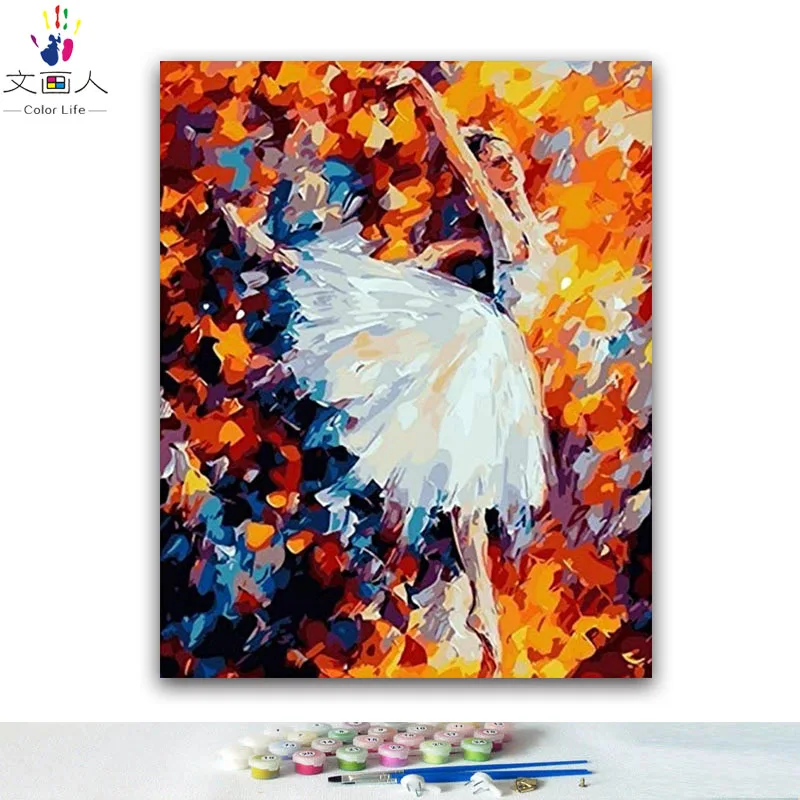 Diy Краска нарисованная цифровыми картинками масляная краска персонаж