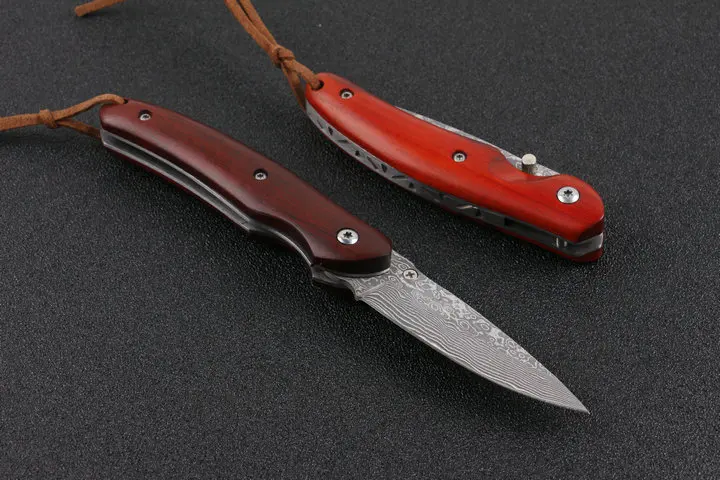 Новый продукт VG10 Дамасская сталь Портативный складной нож Военный Нож EDC