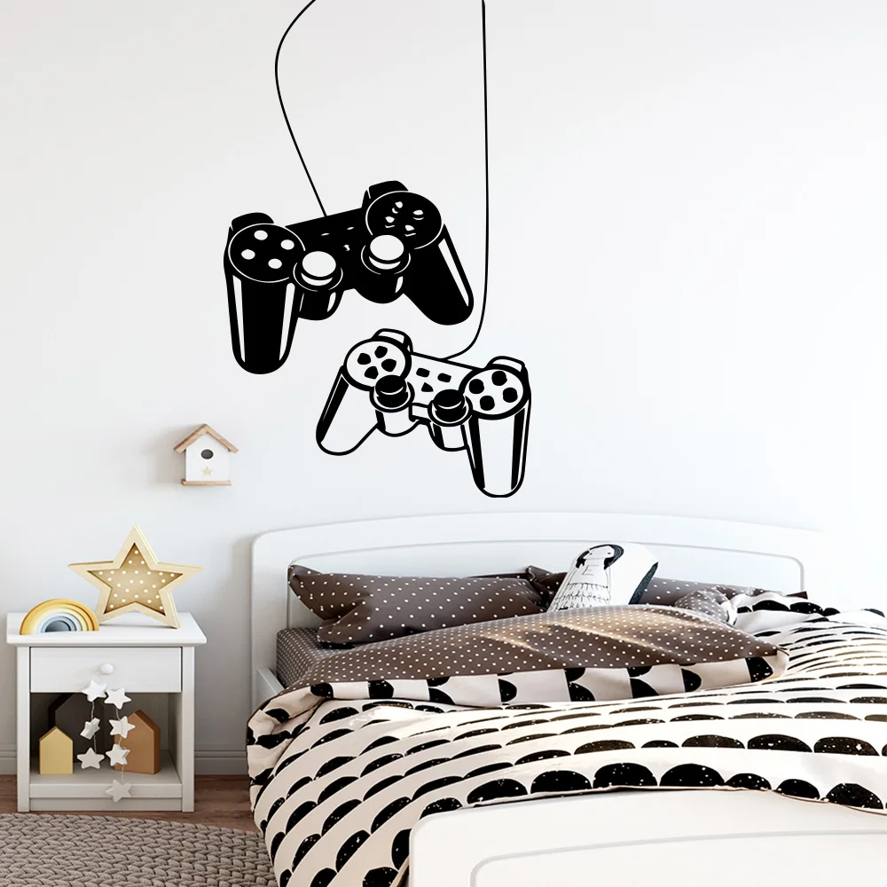 Новый игровой геймпад виниловые наклейки на стену для детской комнаты украшение