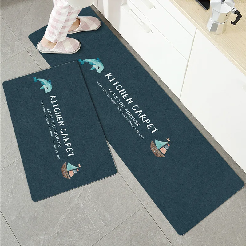 washable non slip kitchen rug long print corridor carpets decoration in the bathroom bedroom floor home cheap entrance door mats free global shipping