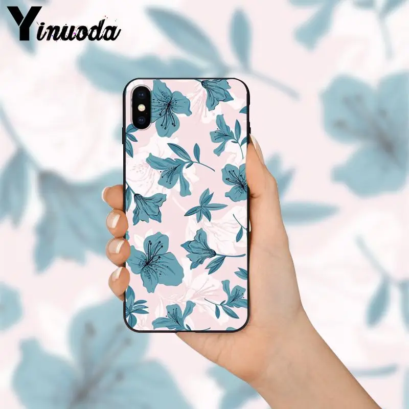 Yinuoda daisy черный ТПУ Мягкий силиконовый чехол для телефона Apple iPhone 8 7 6 6S Plus X XS MAX 5 5S SE