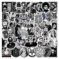 103050pcs black and white gothic cartoon stickers laptop phone snowboard luggage fridge classic toy sticker cool decal for kid
