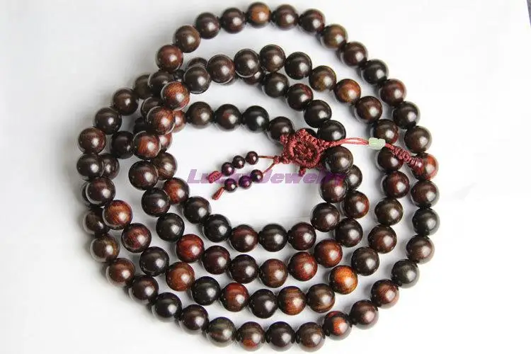 15mm Big Tibetan Buddhism 108 Red Sandalwood Prayer Bead Mala Necklace | Украшения и аксессуары