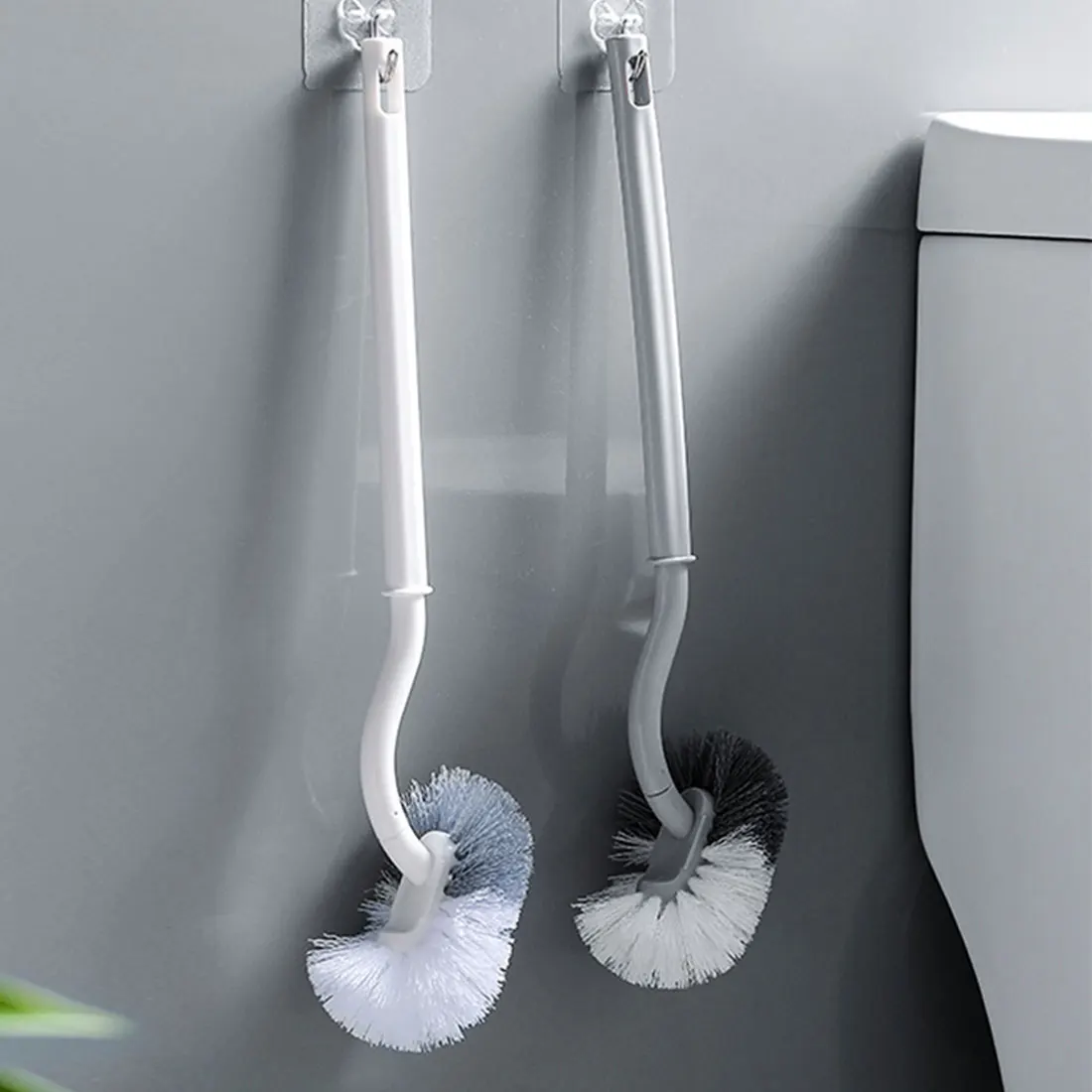 

Щетка для унитаза с плоской головкой, гибкая щетка из мягкой щетины, гибкая щетка для унитаза с держателем, щетки для чистки с длинной ручкой